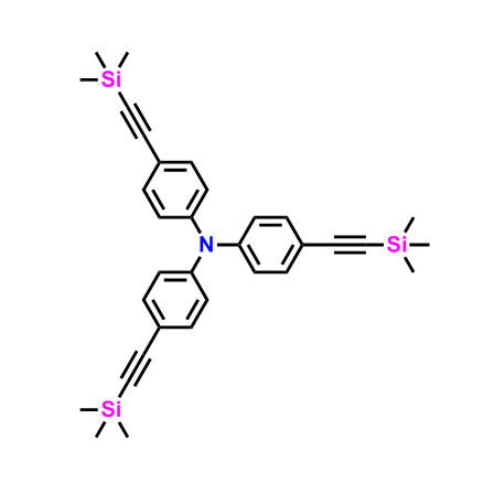 Benzenamine,4-[(trimethylsilyl)ethynyl]-N,N-bis[4-[(trimethylsilyl)ethynyl]phenyl]-,Benzenamine,4-[(trimethylsilyl)ethynyl]-N,N-bis[4-[(trimethylsilyl)ethynyl]phenyl]-