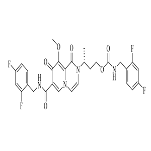  (R) -3-(7-((2,4-二氟苄基)氨基甲酰基) -9-甲氧基 -1,8-二氧基 -1,8-二氢 -2H- 吡啶[1,2-a ]吡嗪 -2-基)丁基(2,4-二氟苄基)氨基甲酸酯