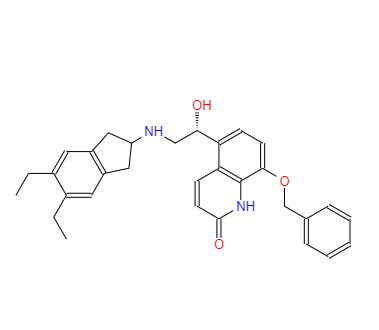 茚达特罗中间体,(R)-8-benzyloxy-5-[2-(5,6-diethyl-indan-2-ylamino)-1-hydroxy-ethyl]-1H-quinolin-2-one