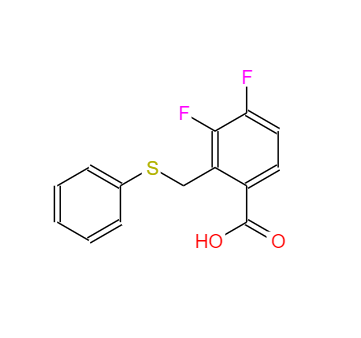 3,4-二氟-2-((苯硫基)甲基)苯甲酸,3,4-difluoro-2-((phenylthio)methyl)benzoic acid