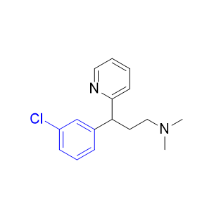 氯苯那敏杂质12,3-(3-chlorophenyl)-N,N-dimethyl-3-(pyridin-2-yl)propan-1-amine