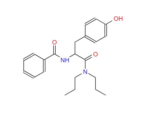 N-苯甲酰基-DL-酪氨酰二正丙胺,N-Benzoyl-DL-tyrosil-N',N'-dipropylamide