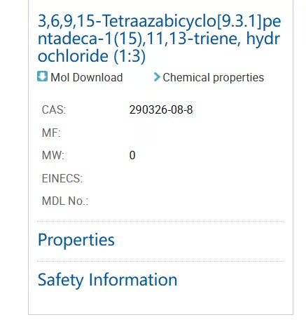 3,6,9,15-Tetraazabicyclo[9.3.1]pentadeca-1(15),11,13-triene, hydrochloride (1:3),3,6,9,15-Tetraazabicyclo[9.3.1]pentadeca-1(15),11,13-triene, hydrochloride (1:3)