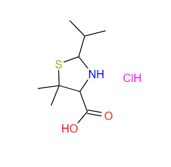 2-异丙基-5,5-二甲基噻唑烷-4-羧酸盐酸盐,2-isopropyl-5,5-dimethylthiazolidine-4-carboxylic acid hydrochloride