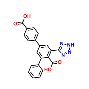 5'-(2H-四唑-5-基)-[1,1':3',1''-三聯(lián)苯]-4,4'-二羧酸,5'-(2H-Tetrazol-5-yl)-[1,1':3',1''-terphenyl]-4,4'-dicarboxylic acid