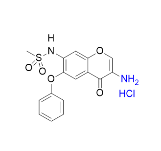 艾拉莫德杂质09,N-(3-amino-4-oxo-6-phenoxy-4H-chromen-7-yl)methanesulfonamide hydrochloride