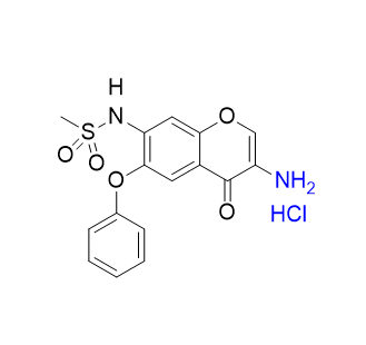 艾拉莫德雜質(zhì)09,N-(3-amino-4-oxo-6-phenoxy-4H-chromen-7-yl)methanesulfonamide hydrochloride