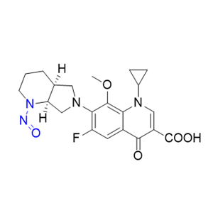莫西沙星杂质41,1-cyclopropyl-6-fluoro-8-methoxy-7-((4aS,7aS)-1-nitrosooctahydro-6H-pyrrolo[3,4-b]pyridin-6-yl)-4-oxo-1,4-dihydroquinoline-3-carboxylic acid