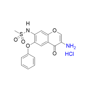 艾拉莫德杂质09,N-(3-amino-4-oxo-6-phenoxy-4H-chromen-7-yl)methanesulfonamide hydrochloride