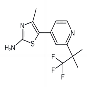 4-甲基-5-(2-(1,1,1-三氟-2-甲基丙-2-基)吡啶-4-基)噻唑-2-胺,4-Methyl-5-(2-(1,1,1-trifluoro-2-methylpropan-2-yl)pyridin-4-yl)thiazol-2-amine