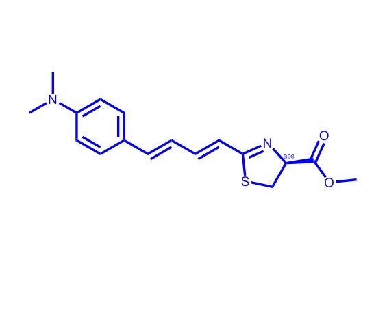 4-Thiazolecarboxylic acid, 2-[(1E,3E)-4-[4-(dimethylamino)phenyl]-1,3-butadien-1-yl]-4,5-dihydro-, methyl ester, (4S)-,4-Thiazolecarboxylic acid, 2-[(1E,3E)-4-[4-(dimethylamino)phenyl]-1,3-butadien-1-yl]-4,5-dihydro-, methyl ester, (4S)-