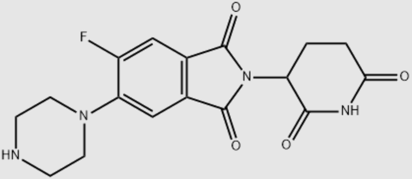 2-(2,6-二氧代哌啶-3-基)-5-氟-6-(哌嗪-1-基)异吲哚啉-1,3-二酮,1H-Isoindole-1,3(2H)-dione, 2-(2,6-dioxo-3-piperidinyl)-5-fluoro-6-(1-piperazinyl)-