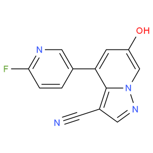 4-(6-氟吡啶-3-基)-6-羟基吡唑并[1,5-a]吡啶-3-甲腈（塞尔帕替尼 N-10）（2222654-09-1）