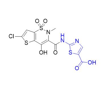 氯诺昔康杂质01,2-[[(6-Chloro-4-hydroxy-2-methyl-1,1-dioxido-2H-thieno[2,3-e]-1,2-thiazin-3-yl)carbonyl]amino]-5-thiazolecarboxylic acid