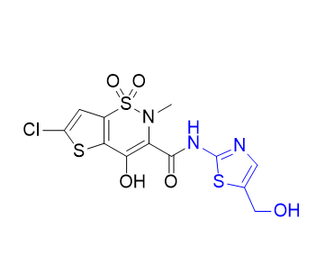 氯诺昔康杂质02,2H-Thieno[2,3-e]-1,2-thiazine-3-carboxamide, 6-chloro-4-hydroxy-N-[5-(hydroxymethyl)-2-thiazolyl]-2-methyl-, 1,1-dioxide