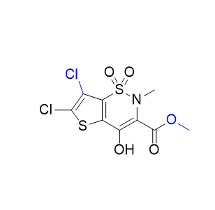 氯諾昔康雜質(zhì)28,2H-Thieno[2,3-e]-1,2-thiazine-3-carboxylic acid, 6,7-dichloro-4-hydroxy-2-methyl-, methyl ester, 1,1-dioxide