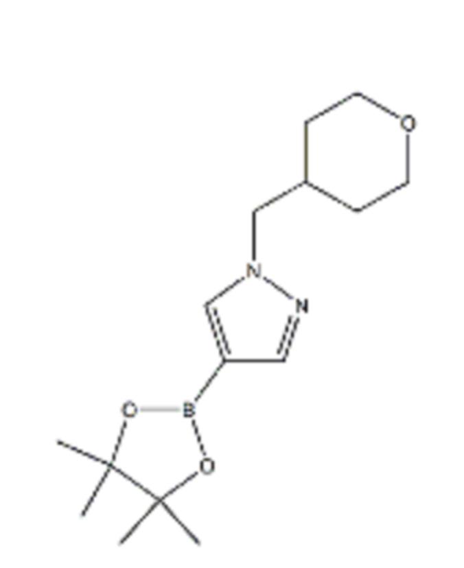 1-[(tetrahydro-2H-pyran-4-yl)methyl]-4-(4,4,5,5-tetramethyl-1,3,2-dioxaborolan-2-yl)-1H-pyrazole,1-[(tetrahydro-2H-pyran-4-yl)methyl]-4-(4,4,5,5-tetramethyl-1,3,2-dioxaborolan-2-yl)-1H-pyrazole