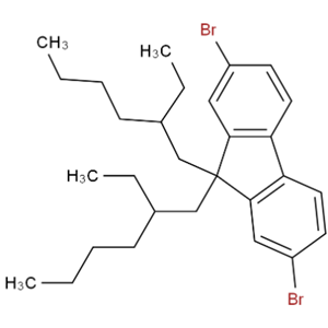 9,9'-二(2-乙基己基)-2,7-二溴芴  9,9-Di(2'-ethylhexyl)-2,7-dibromo-fluorene  188200-93-3  公斤级供货，可按需分装