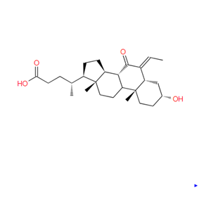 奥贝胆酸中间体F,(E)-3α-hydroxy-6-ethylidene-7-keto-5β-cholan-24-oic acid