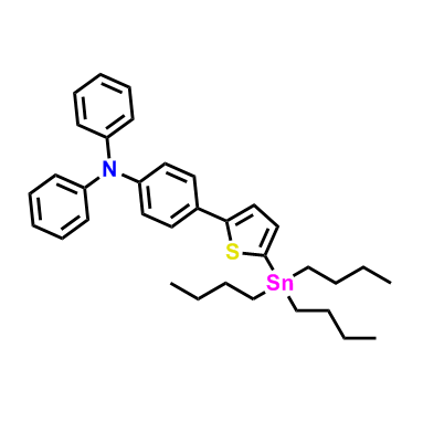 N、N-二苯基-4-（5-（三丁基锡基）噻吩-2-基）苯胺,N,N-diphenyl-4-(5-(tributylstannyl)thiophen-2-yl)aniline