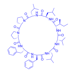环九肽cyclo(L-isoleucyl-D-leucyl-L-leucylprolyl-L-prolyl-L-phenylalanyl-D-phenylalanyl-L-leucyl-L-valyl)/33302-55-5/cyclolinopeptide A