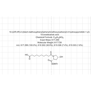 10-((2R,4R)-2-((bis(4-methoxyphenyl)(phenyl)methoxy)carbonyl)-4-hydroxypyrrolidin-1-yl)-10-oxodecanoic acid