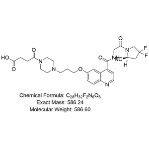 (S)-4-(4-(3-((4-((2-(2-cyano-4,4-difluoropyrrolidin-1-yl)-2-oxoethyl)carbamoyl)quinolin-6-yl)oxy)propyl)piperazin-1-yl)-4-oxobutanoic acid