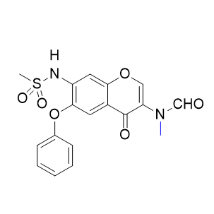艾拉莫德杂质17,n-methyl-N-(7-(methylsulfonamido)-4-oxo-6-phenoxy-4H-chromen3-yl)formamide