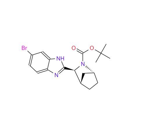 1R,3S,4S)-3-(6-溴-1H-苯并咪唑-2-基)-2-氮杂双环[2.2.1]庚烷-2-羧酸叔丁酯,2-Azabicyclo[2.2.1]heptane-2-carboxylicacid,3-(6-broMo-1H-benziMidazol-2-yl)-,1,1-diMethylethylester,(1R,3S,4S)-