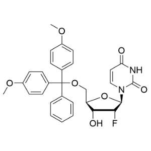5'-O-[双(4-甲氧基苯基)(苯基)甲基]-2'-脱氧-2'-氟尿苷,5'-O-(4,4'-DIMETHOXYTRITYL)-2'-FLUORO-D-URIDINE