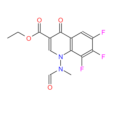 6,7,8-三氟-1-(甲酰基甲基氨基)-4-氧代-1,4-二氢喹啉-3-甲酸乙酯,6,7,8-Trifluoro-1-(formylmethylamino)-1,4-dihydro-4-oxo-3-quinolinecarboxylic acid ethyl ester