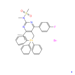 4-(4-氟苯基)-5-三苯基磷溴-6-异丙基-2-[(N-甲基-N-甲磺酰胺基)]-嘧啶,[4-(4-Fluoro-phenyl)-6-isopropyl-2-(methanesulfonylmethyl-amino)-pyrimidin-5-ylmethyl]-triphenylphosphonium bromide.