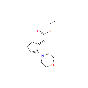 Acetic acid, 2-[2-(4-morpholinyl)-2-cyclopenten-1-ylidene]-, ethyl ester