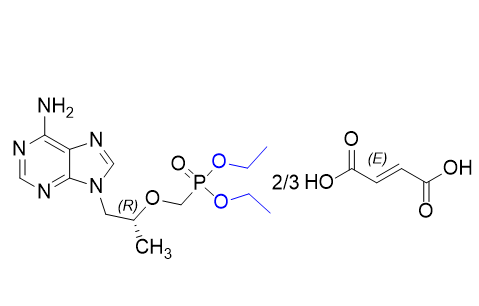 替诺福韦拉酚氨酯杂质27,diethyl (R)-(((1-(6-amino-9H-purin-9-yl)propan-2-yl)oxy)methyl)phosphonate fumarate (2:3)