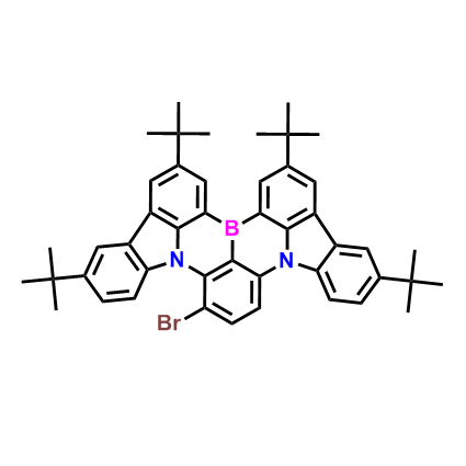 Indolo[3,2,1-de]indolo[3′,2′,1′:8,1][1,4]benzazaborino[2,3,4-kl]phenazaborine, 9-bromo-2,5,15,18-tetrakis(1,1-dimethylethyl)-,Indolo[3,2,1-de]indolo[3′,2′,1′:8,1][1,4]benzazaborino[2,3,4-kl]phenazaborine, 9-bromo-2,5,15,18-tetrakis(1,1-dimethylethyl)-