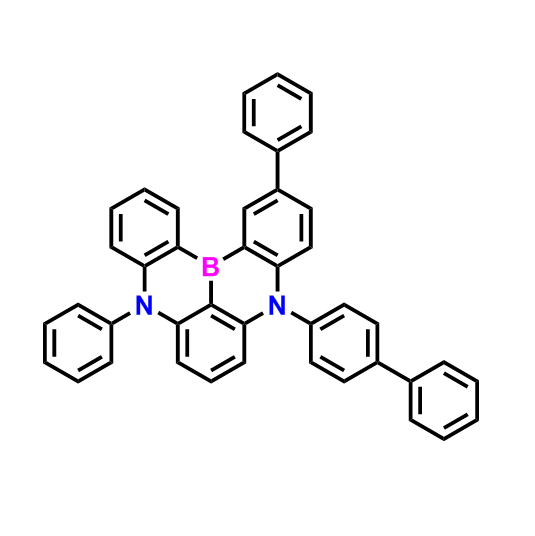 9-（[1,1'-联苯]-4-基）-5,12-二苯基-5,9-二氢-5,9-双氮杂-13b-硼萘[3,2,1-de]蒽,9-([1,1'-biphenyl]-4-yl)-5,12-diphenyl-5,9-dihydro-5,9-diaza-13b-boranaphtho[3,2,1-de]anthracen