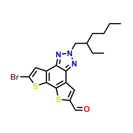 8-溴-2-（2-乙基己基）-2H-二噻吩并[3'，2':3,4；2''，3':5,6]苯并[1,2-d][1,2,3]三唑-5-甲醛,8-bromo-2-(2-ethylhexyl)-2H-dithieno[3',2':3,4;2'',3'':5,6]benzo [1,2-d][1,2,3]triazole-5-carbaldehyde