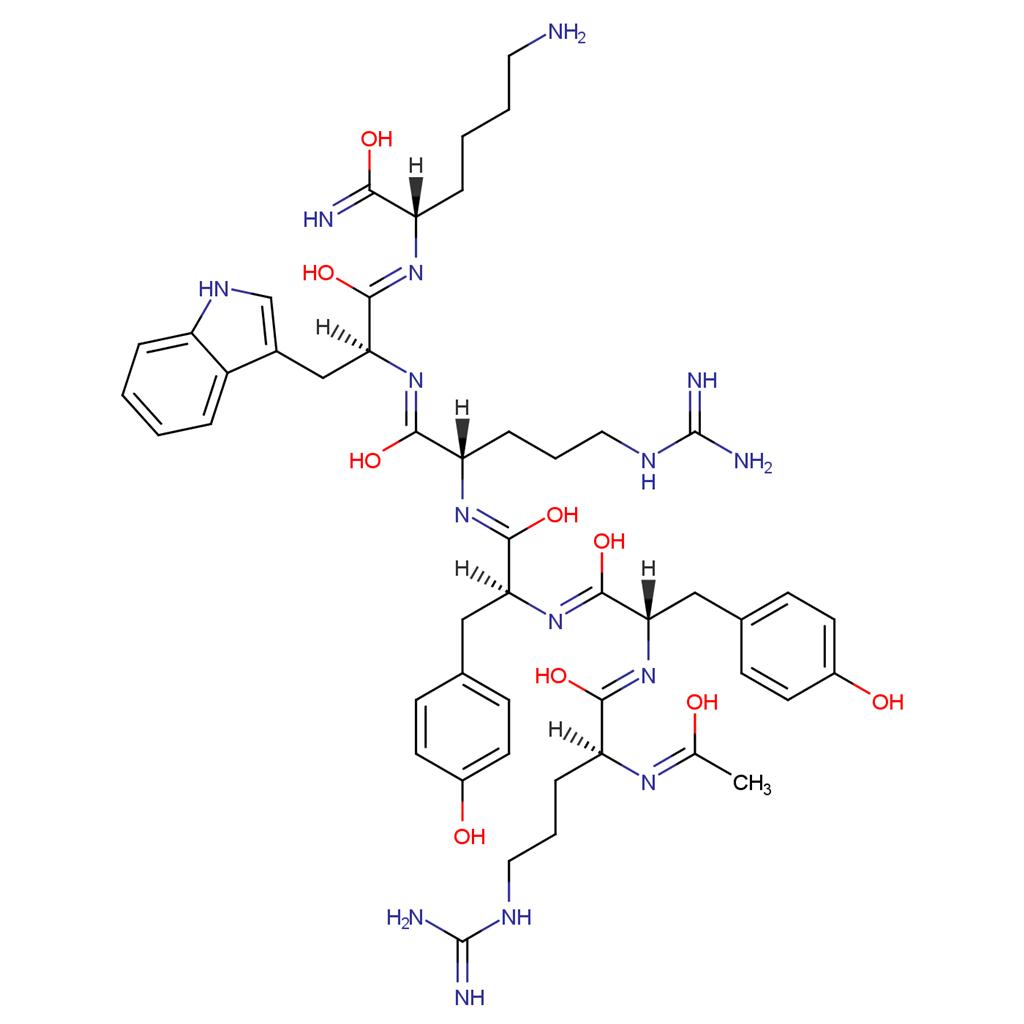 N2-乙酰基-L-精氨酰-L-酪氨酰-L-酪氨酰-L-精氨酰-L-色氨酰-L-赖氨酰胺,Ac-RYYRWK-NH2