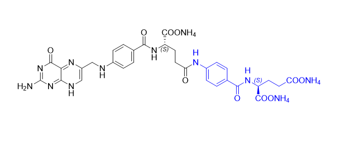 葉酸雜質(zhì)07,(S)-2-(4-((S)-4-(4-(((2-amino-4-oxo-4,8-dihydropteridin-6-yl)methyl) amino)benzamido)-4-carboxybutanamido)benzamido)pentanedioic acid triammonium salt