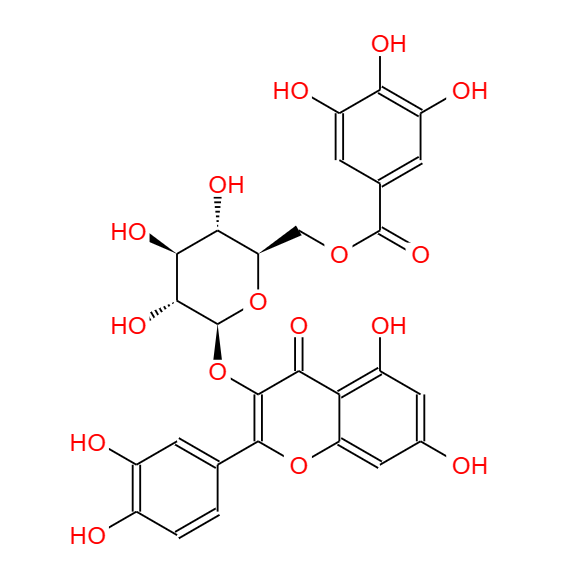 槲皮素-3-O-(6''-没食子酰基)-β-D-葡萄糖苷,Quercetin-3-O-(6''-galloyl)-β-D-glucoside