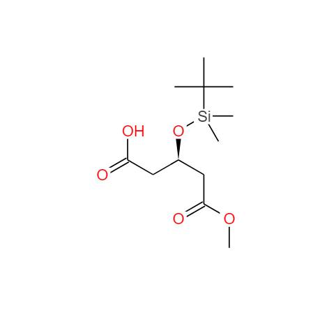 (3R)-3-叔丁基二甲基硅氧基戊二酸单甲酯,(3R)-3-(tert-Butyldimethylsilyl)oxypentanedioate-1-methyl monoester