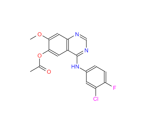 4-(3-氯-4-氟苯基氨基)-7-甲氧基喹唑啉-6-基乙酸酯盐酸盐,4-(3-Chloro-4-fluorophenylamino)-7-methoxyquinazolin-6-yl acetate hydrochloride