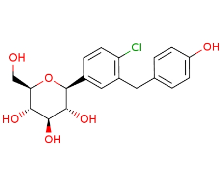 (1S)-1,5-脱水-1-C-[4-氯-3-[(4-羟基苯基)甲基]苯基]-D-山梨糖醇,(1S)-1,5-Anhydro-1-C-[4-chloro-3-[(4-hydroxyphenyl)methyl]phenyl]-D-glucitol