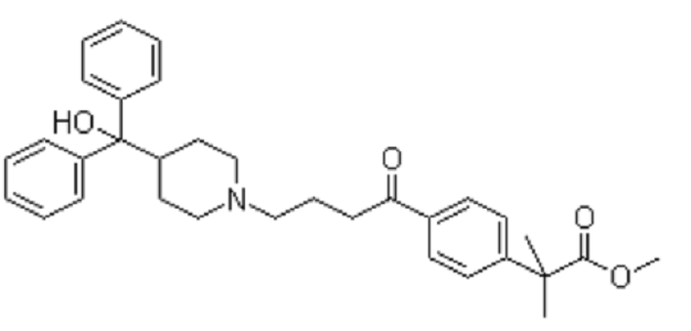 2-[4-[4-[4-(羟基二苯甲基)-1-哌啶基]-1-氧代丁基]苯基]-2,2-二甲基乙酸甲酯,2-[4-[4-[4-(Hydroxydiphenylmethyl)-1-piperidinyl]-1-oxobutyl]phenyl]-2,2-dimethylacetic acid methyl ester