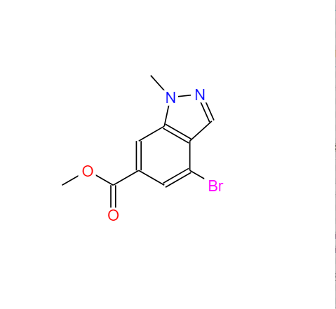 1-甲基-4-溴吲唑-6-甲酸甲酯,methyl 4-bromo-1-methyl-1H-indazole-6-carboxylate