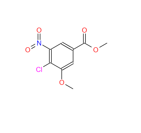 4-氯-3-甲氧基-5-硝基苯羧酸甲酯,Methyl 4-chloro-3-methoxy-5-nitrobenzenecarboxylate