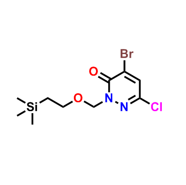 4-Bromo-6-chloro-2-((2-(trimethylsilyl)ethoxy)methyl)pyridazin-3(2H)-one,4-Bromo-6-chloro-2-((2-(trimethylsilyl)ethoxy)methyl)pyridazin-3(2H)-one