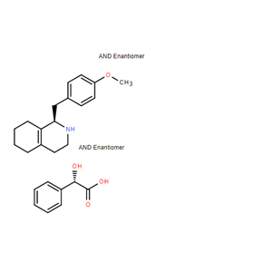 (S)-乙醇酸与(R)-1，2，3，4，5，6，7，8-八氢-1-[(4-甲氧基苯基)甲基]异喹啉的化合物(1:1)