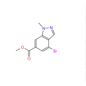 1-甲基-4-溴吲唑-6-甲酸甲酯,methyl 4-bromo-1-methyl-1H-indazole-6-carboxylate