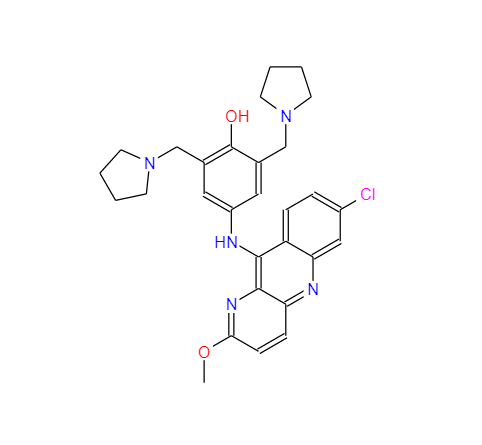 磷酸咯萘啶,Pyronaridine
